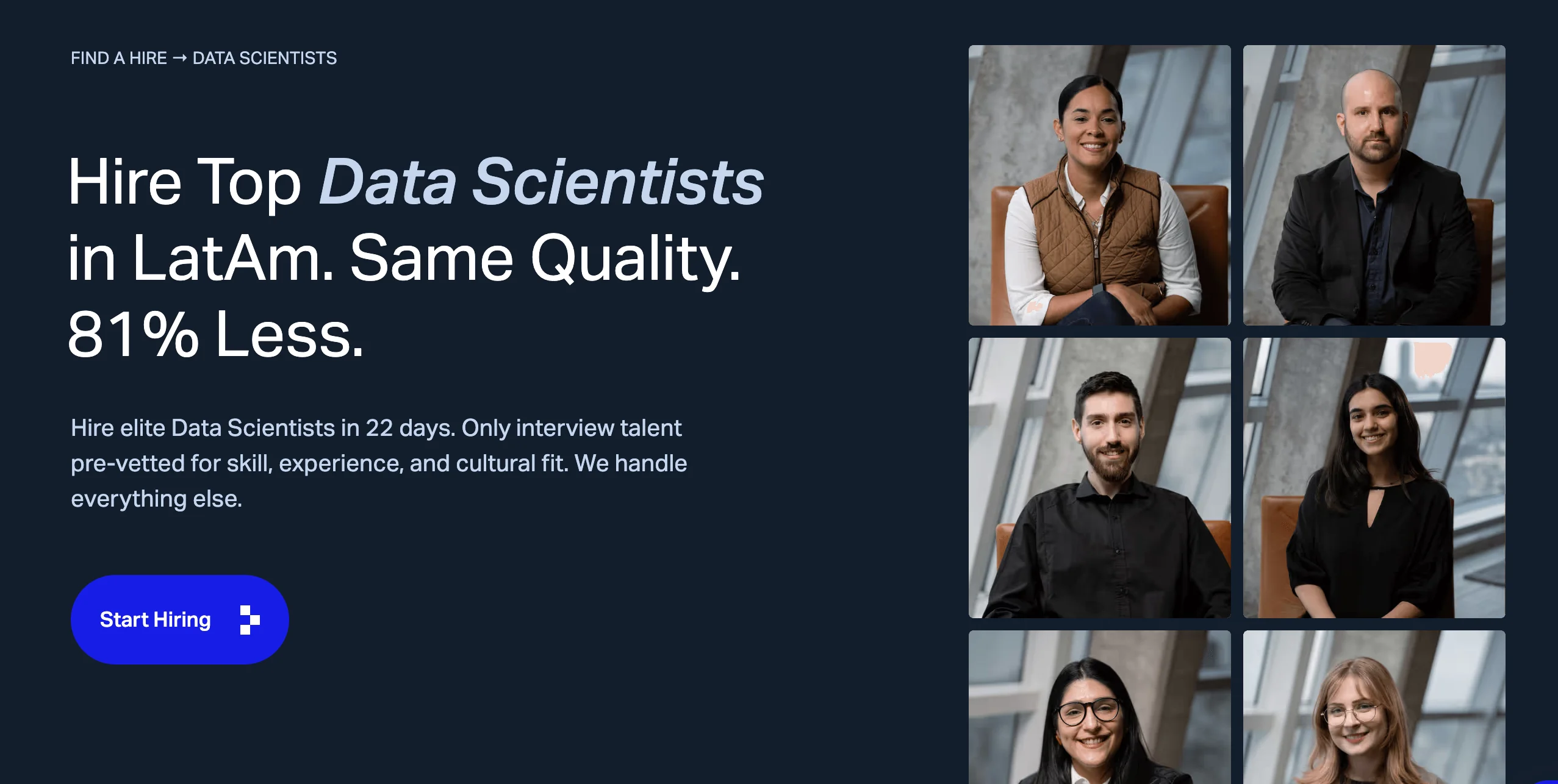 Near's hire data scientists page.