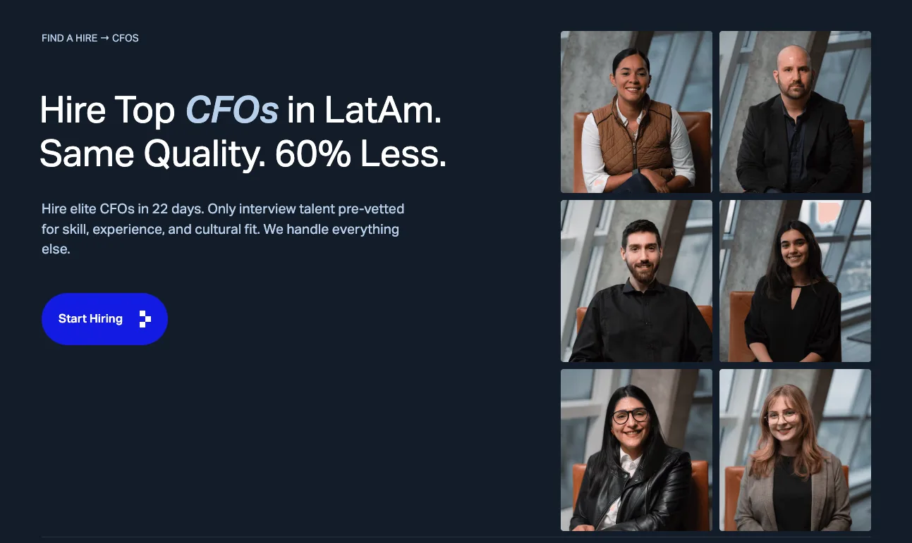 Near's hire CFOs page.