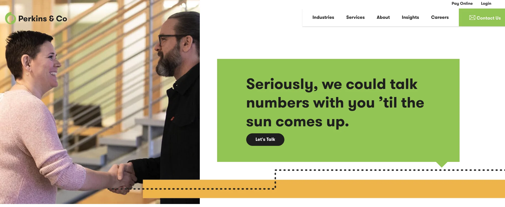 Perkins Accounting's home page.