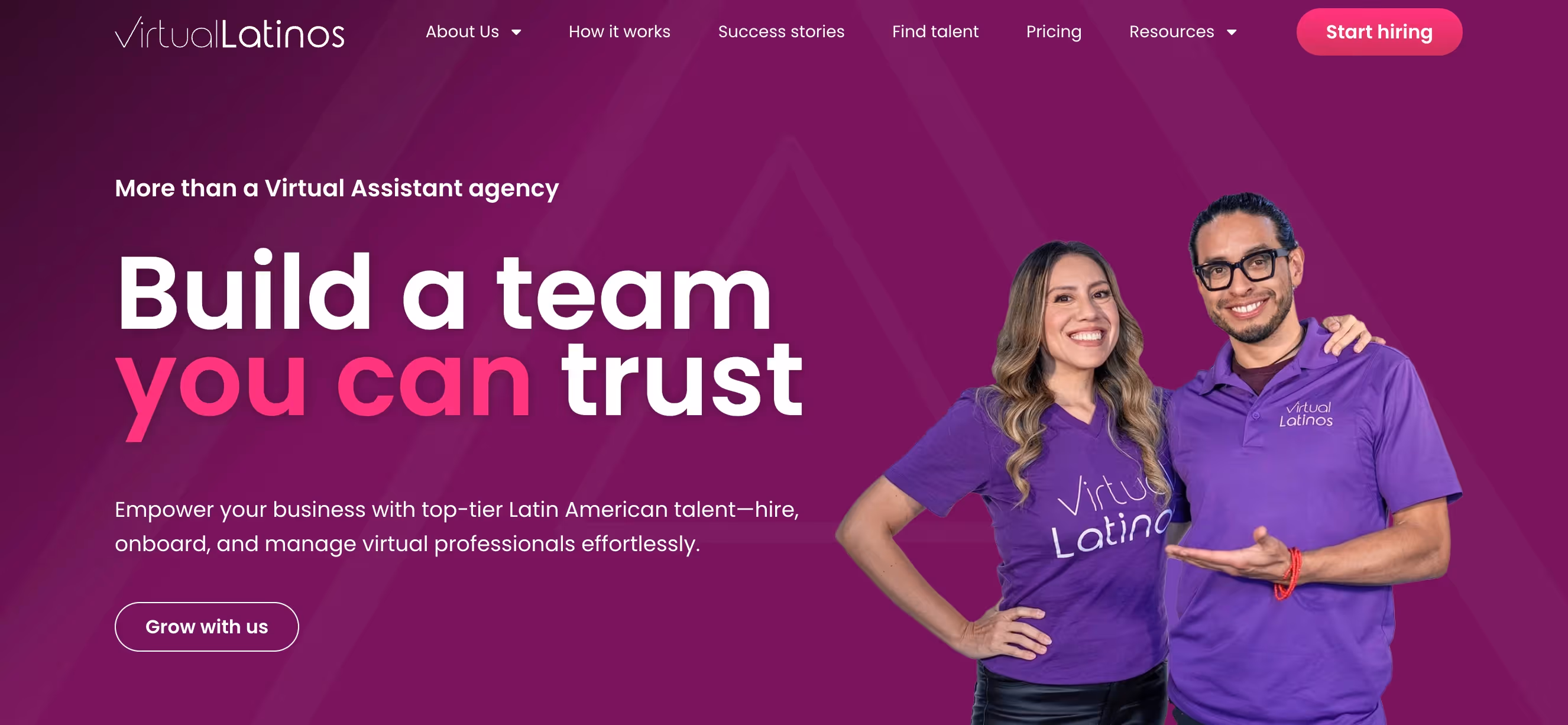 Virtual Latinos's home page.