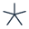 Five-pointed linear star or asterisk icon