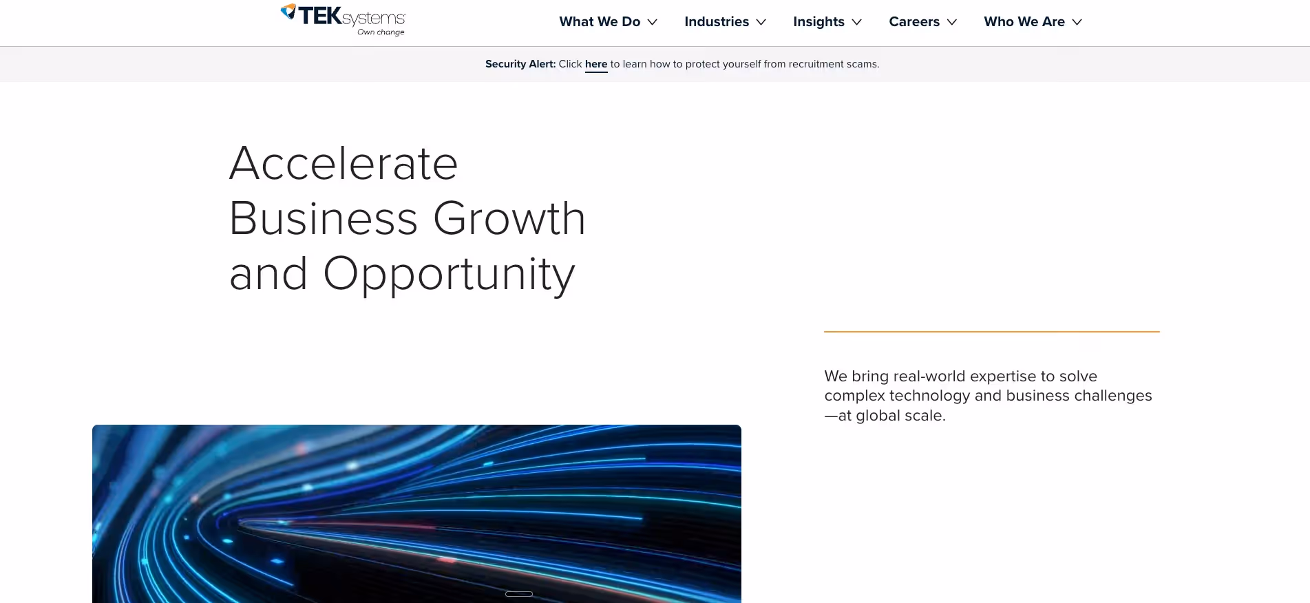 TEKsystems's home page.