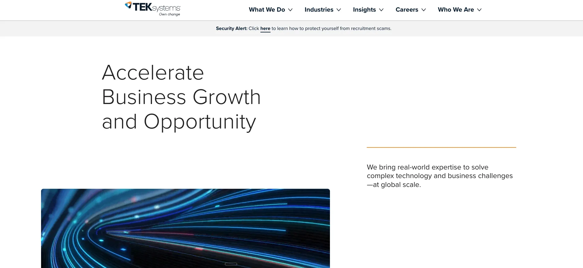 TEKsystems's home page.