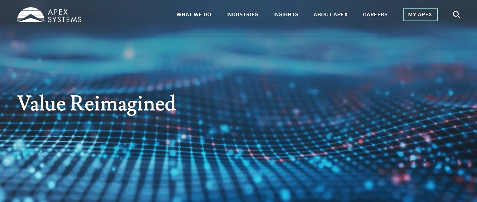 Apex Systems's home page.