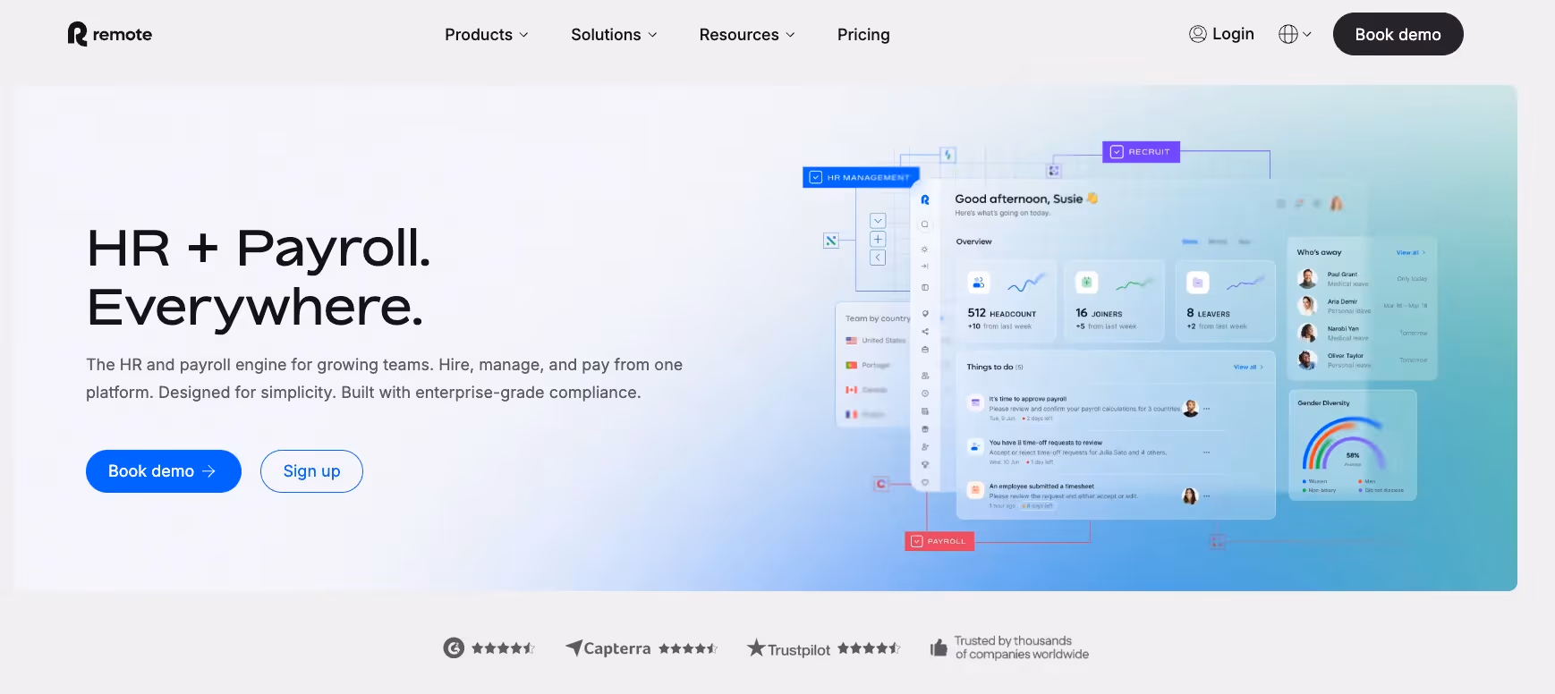 Remote's home page.