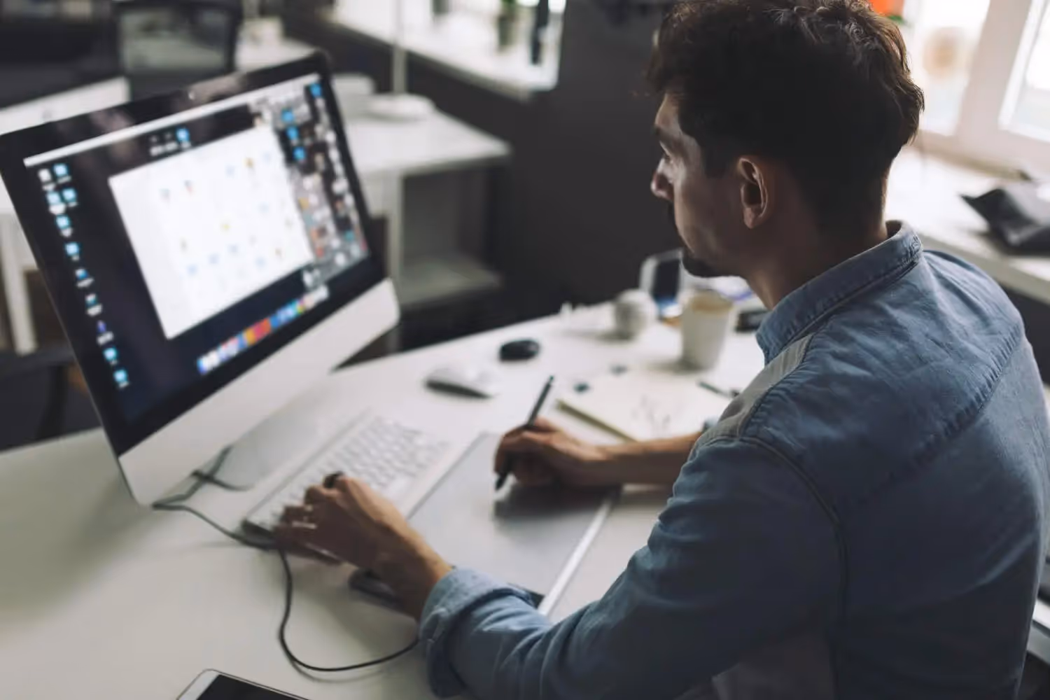 Global contractor searching files on his computer to send to his client