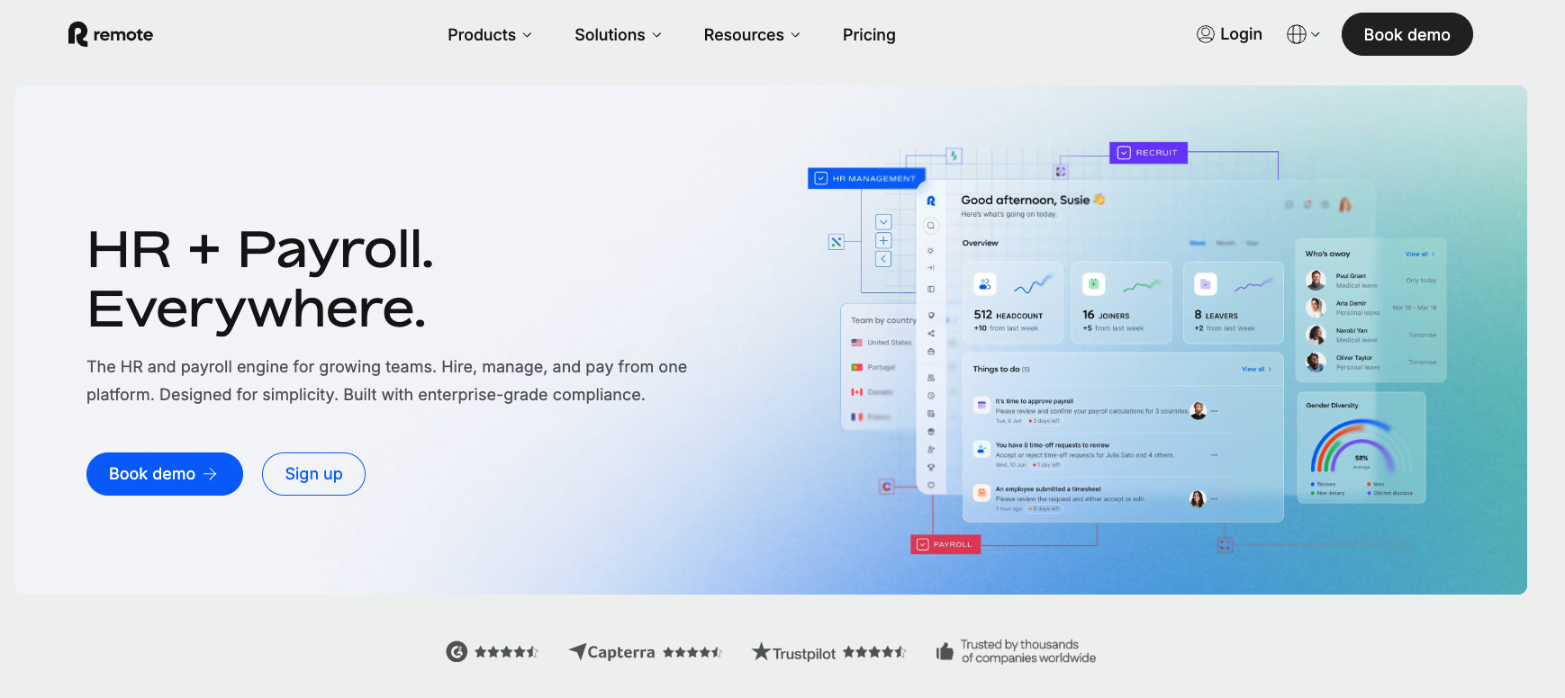 Remote's home page.