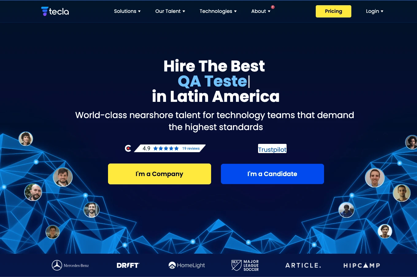 Tecla's home page.