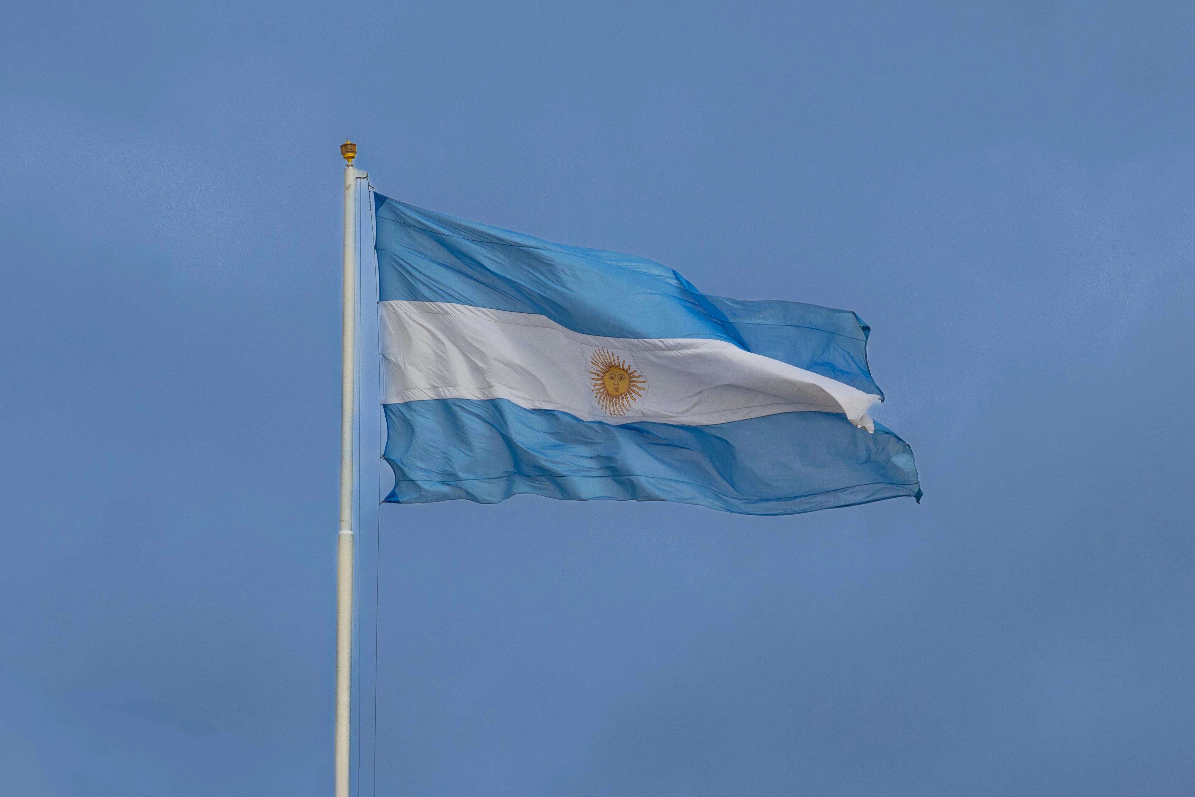 Argentinian flag.