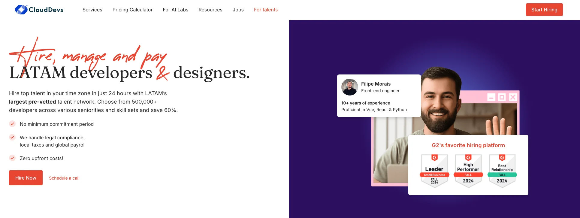 CloudDevs's home page.