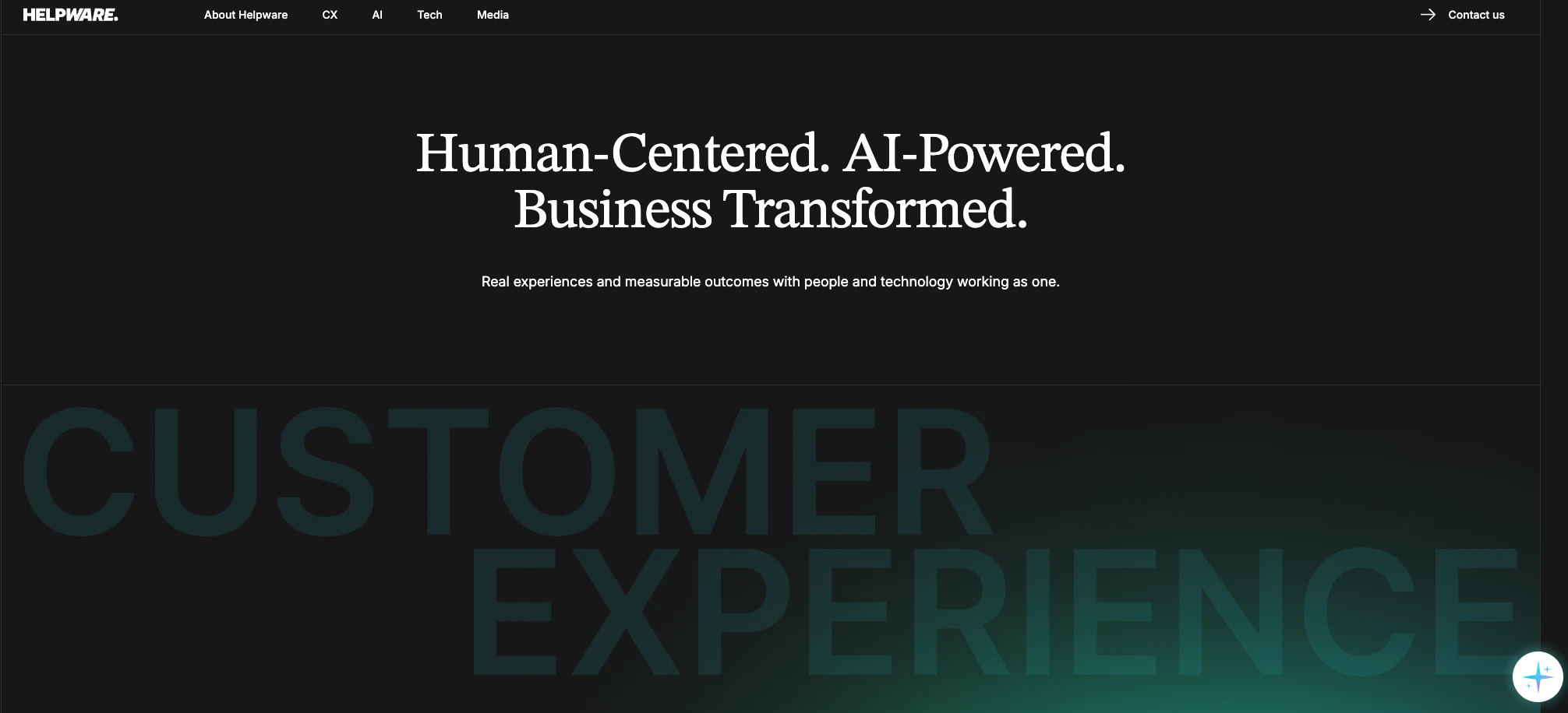 Helpware's home page.