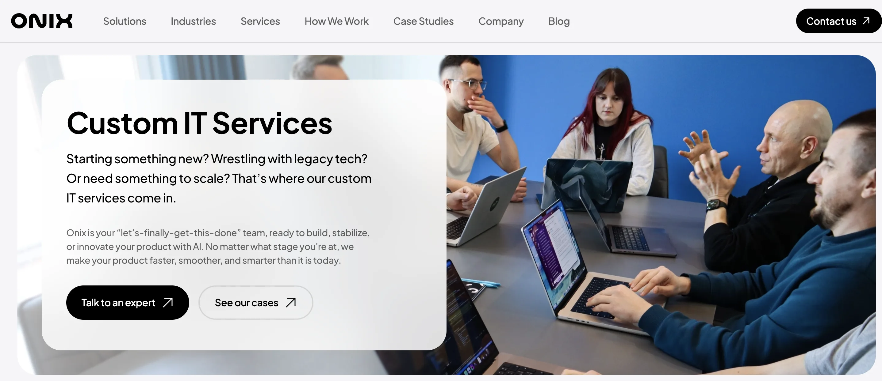Onix Systems' home page.