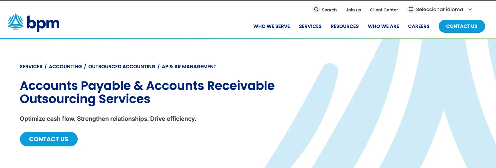 BPM accounts receivable outsourcing services page