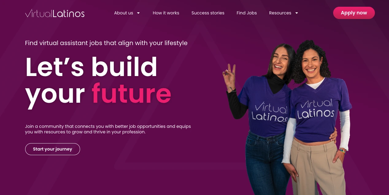 Virtual Latinos' home page.