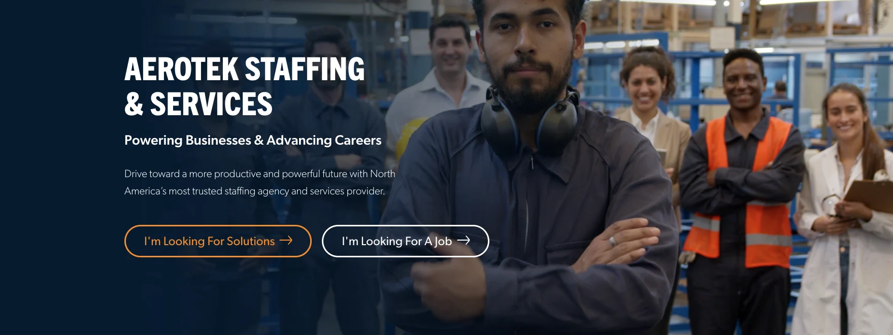 Aerotek's home page.