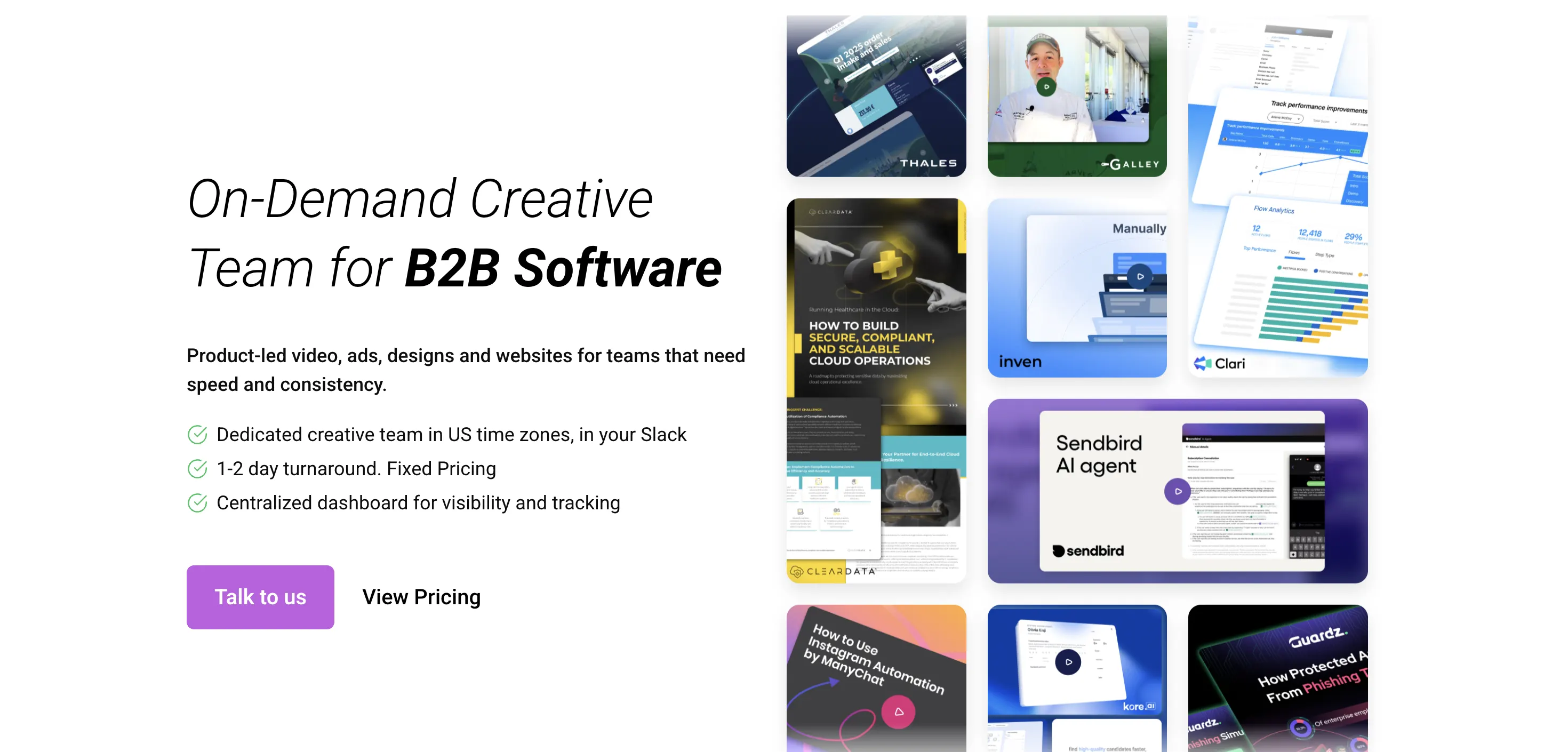 Content Beta's home page.