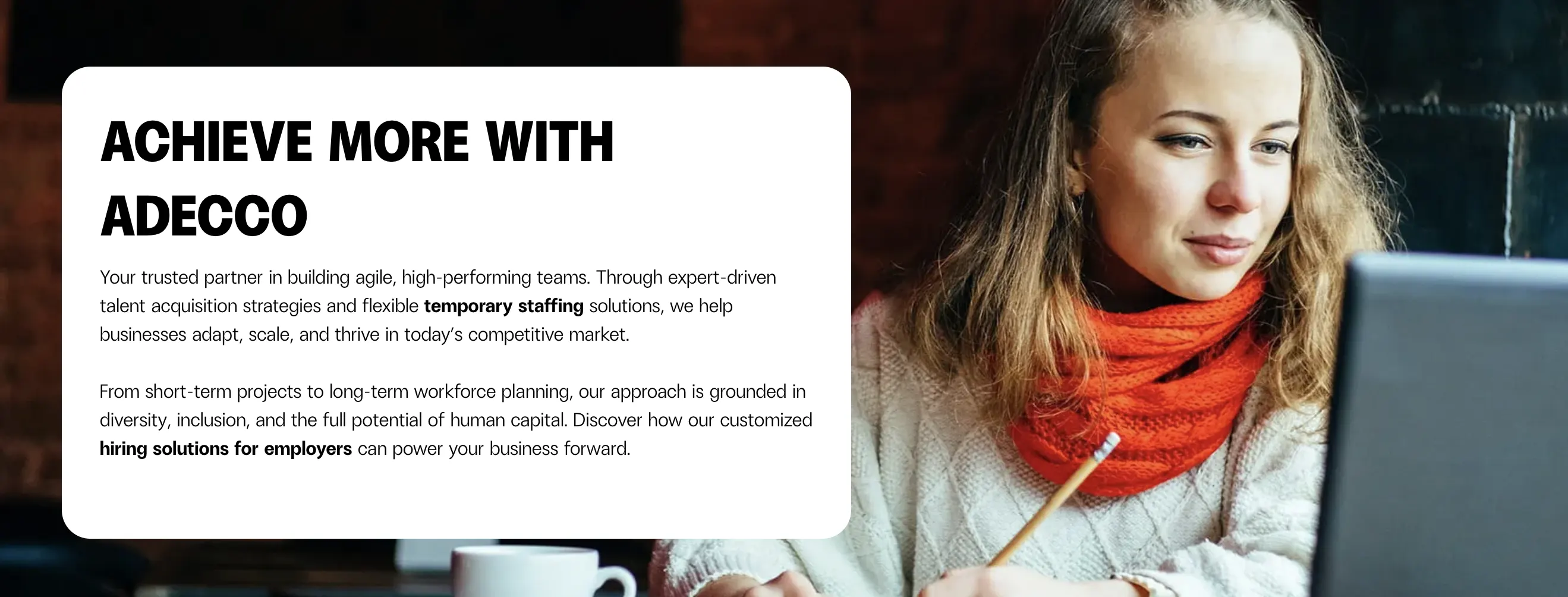 Adecco's home page.
