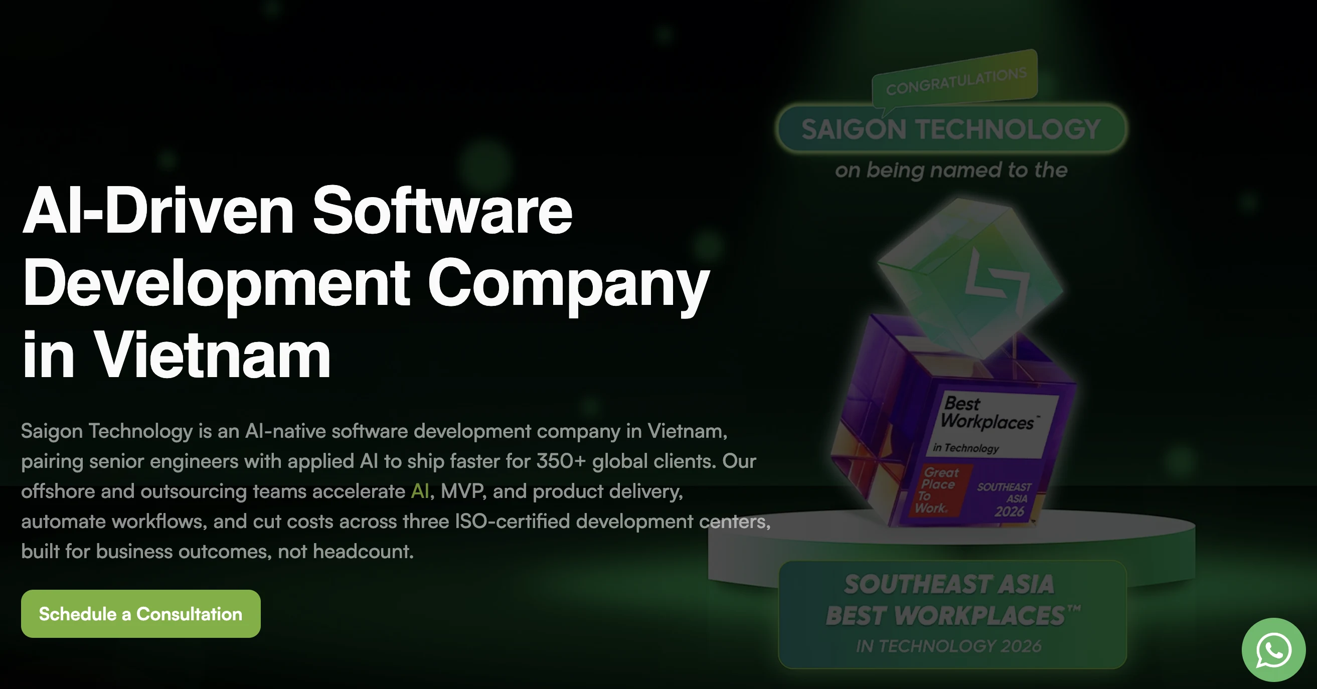 Saigon Technology's home page.