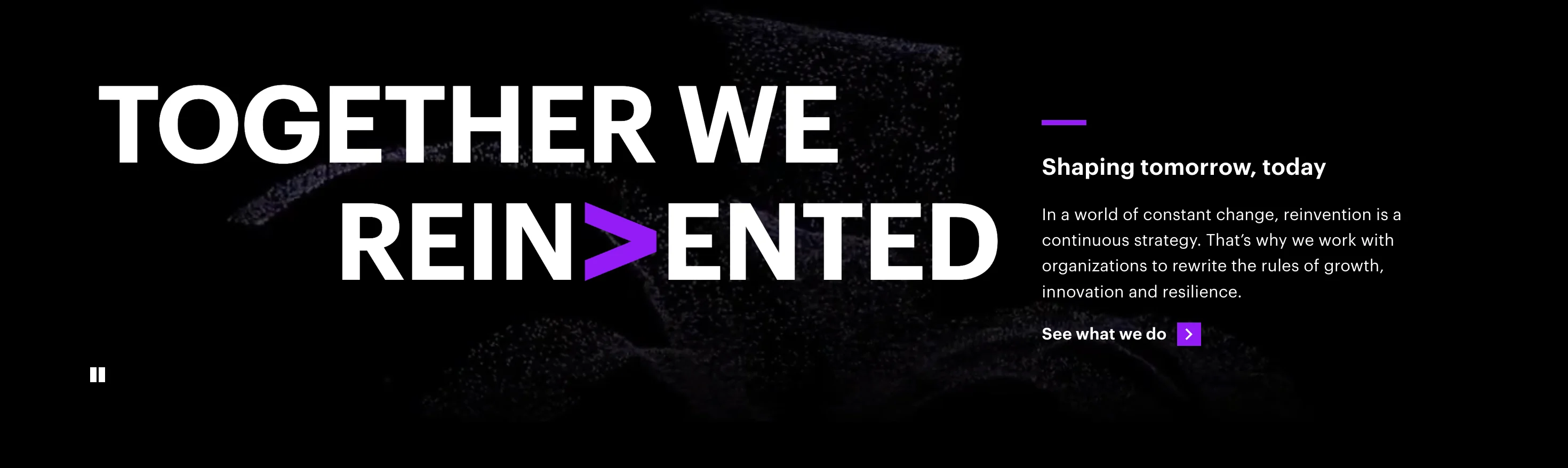 Accenture's home page.