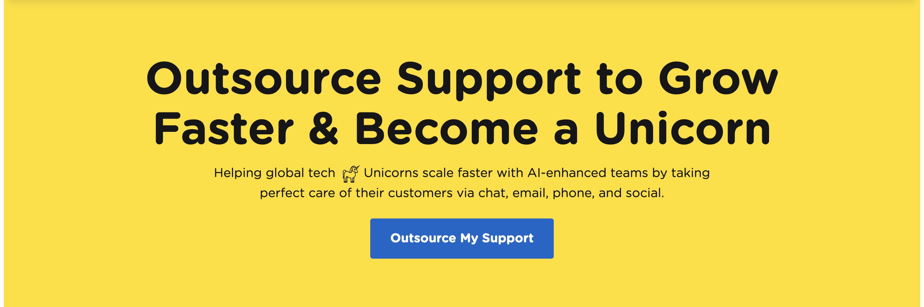 SupportYourApp's home page.