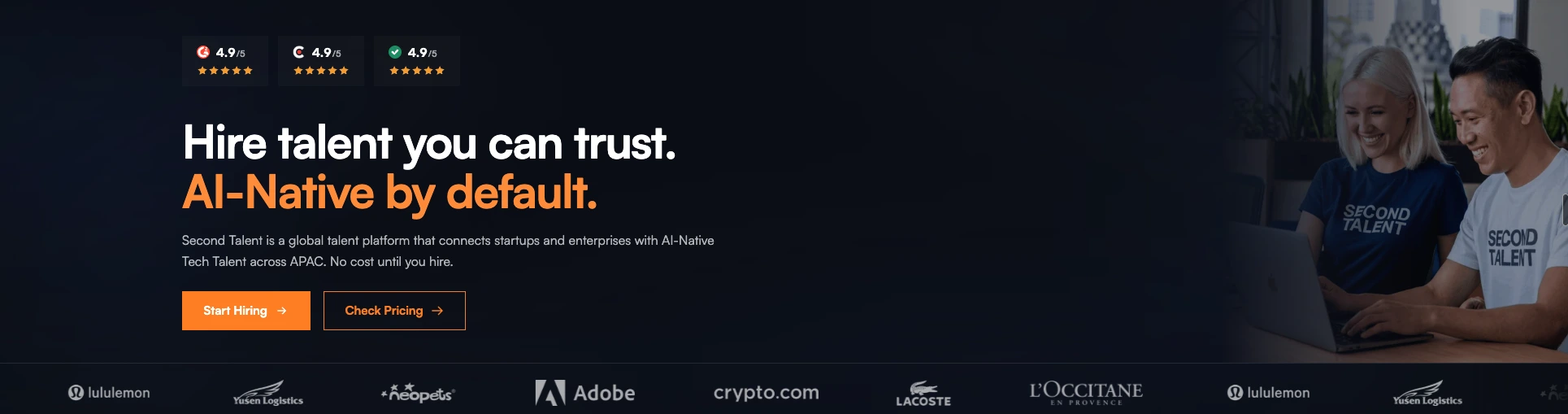 Second Talent's home page..