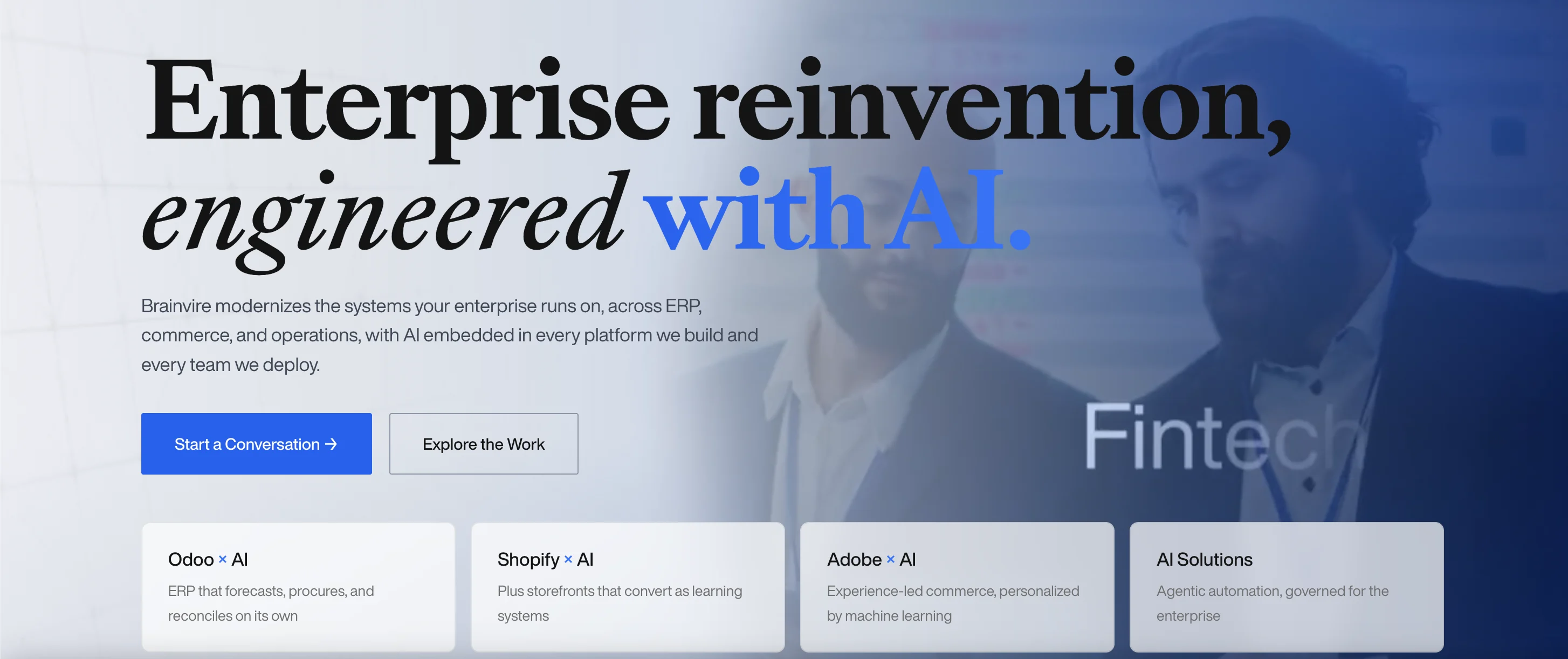 Brainvire Infotech's home page.