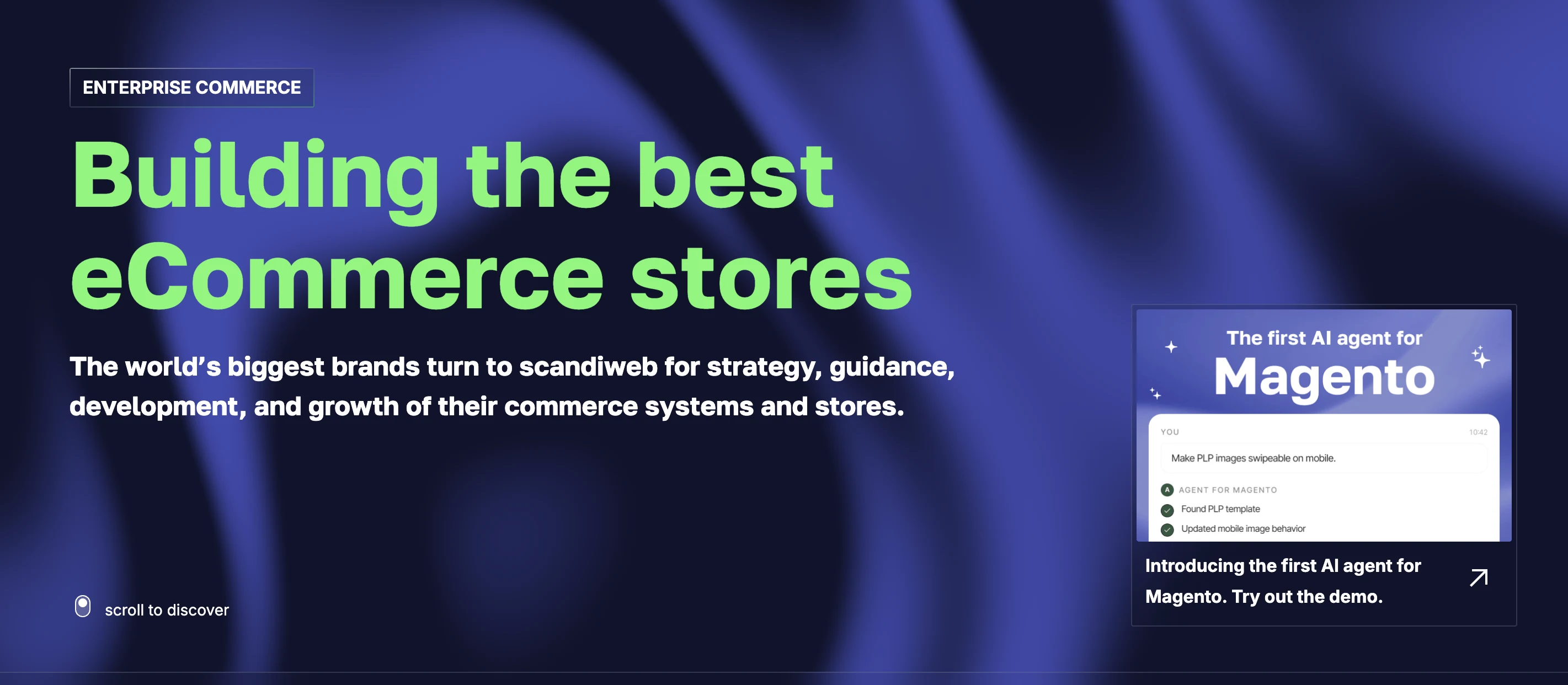 Scandiweb's home page.