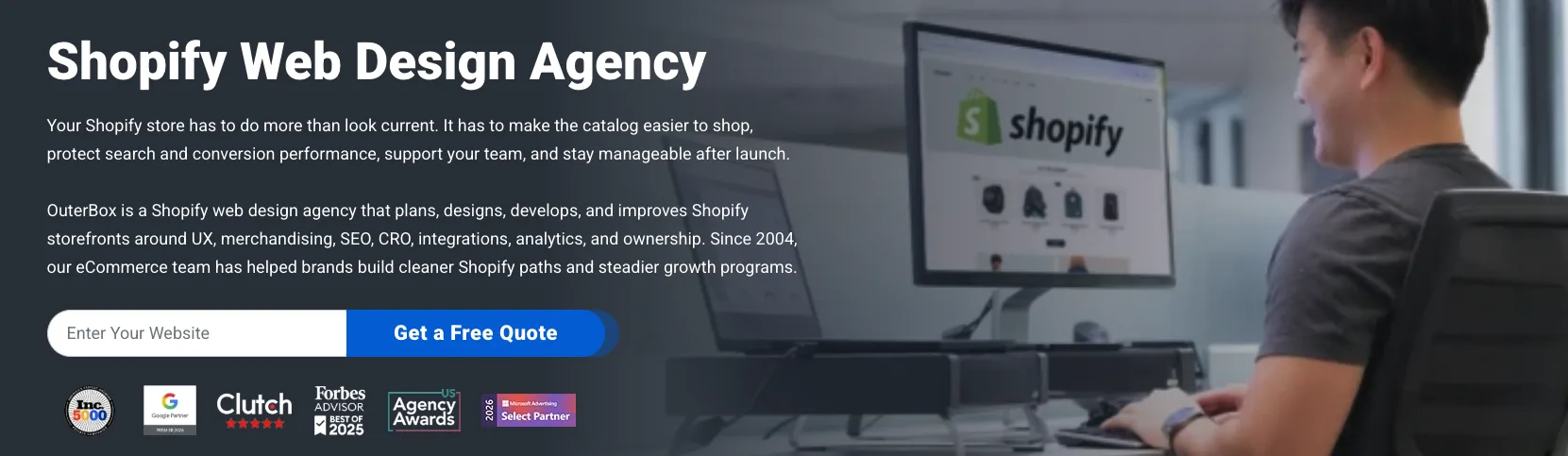 OuterBox's home page.