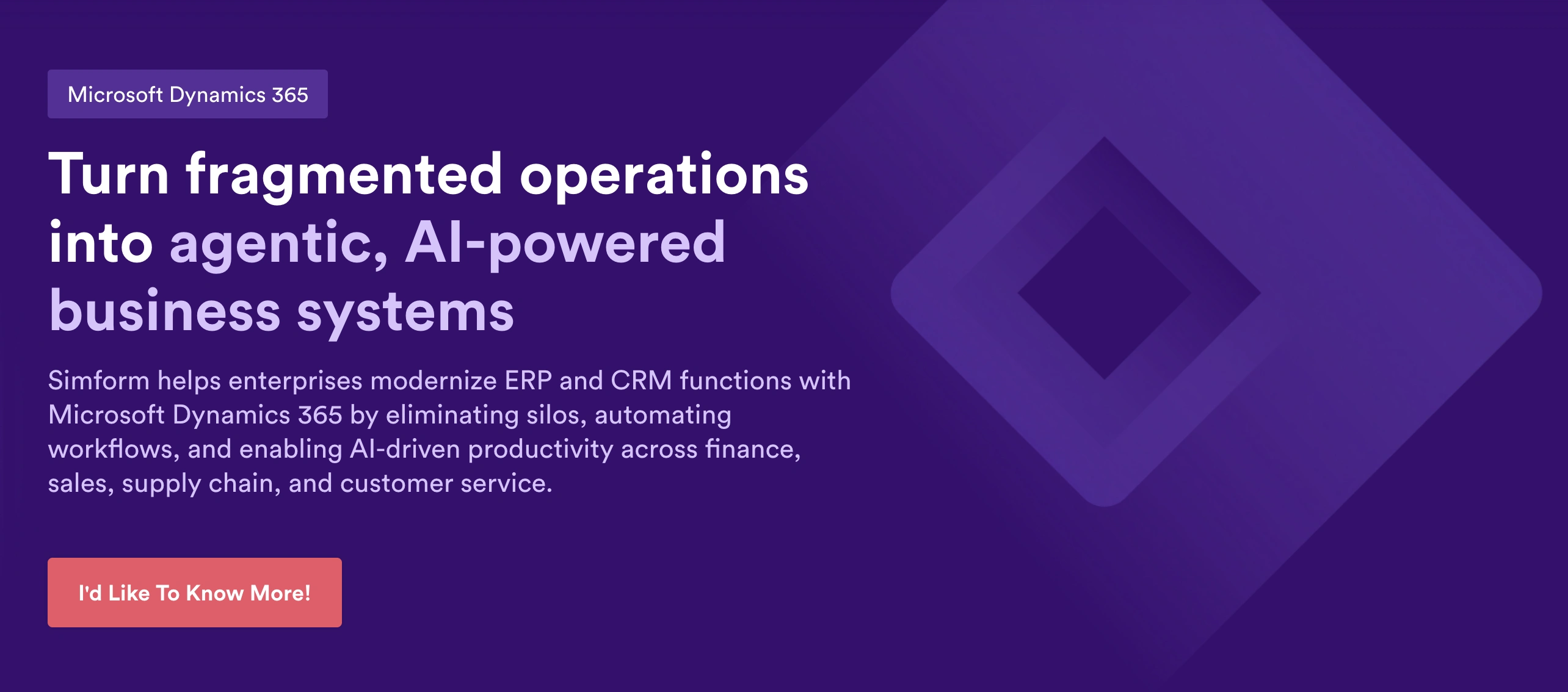 Simform's home page.