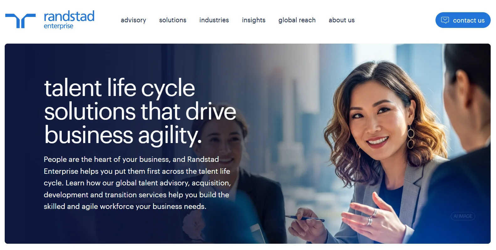 Randstad Sourceright's homepage