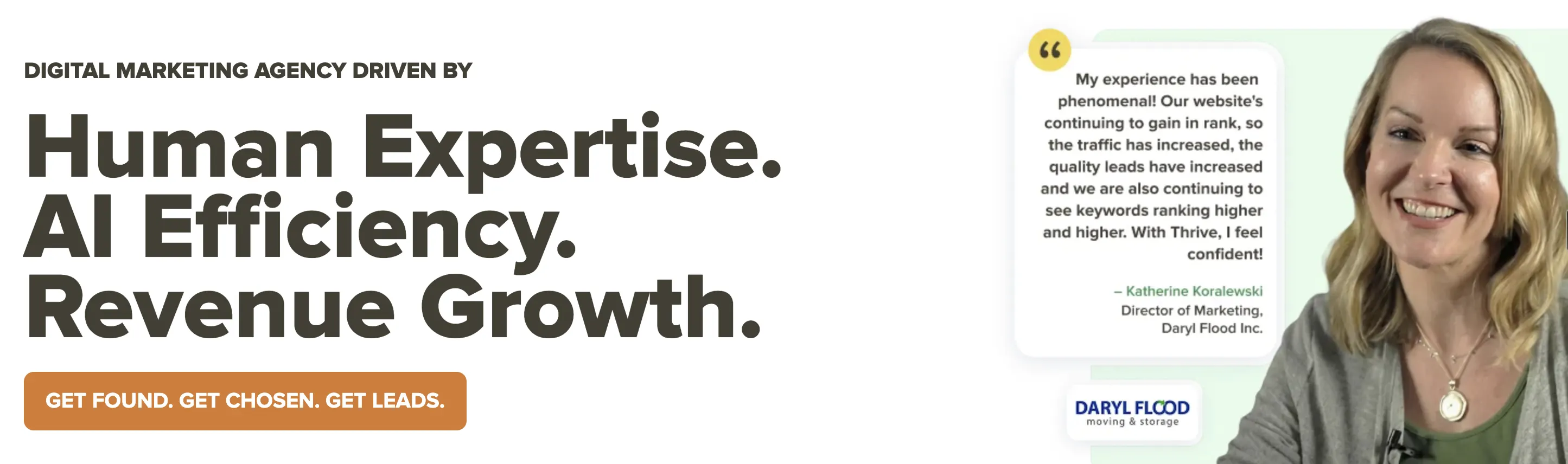 Thrive Internet Marketing Agency's home page.
