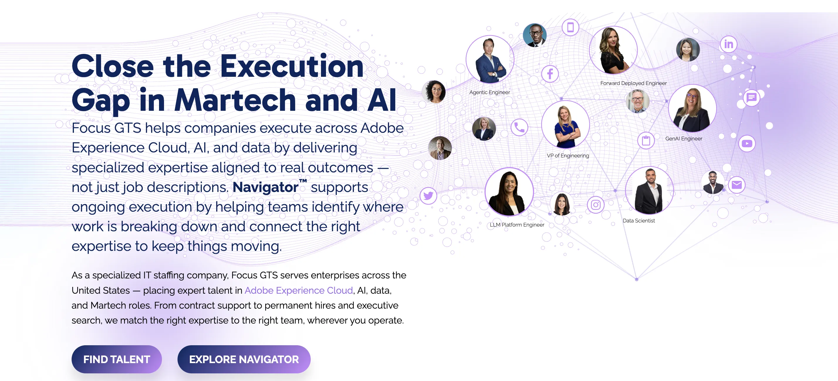 Focus Global Talent Solutions' home page.