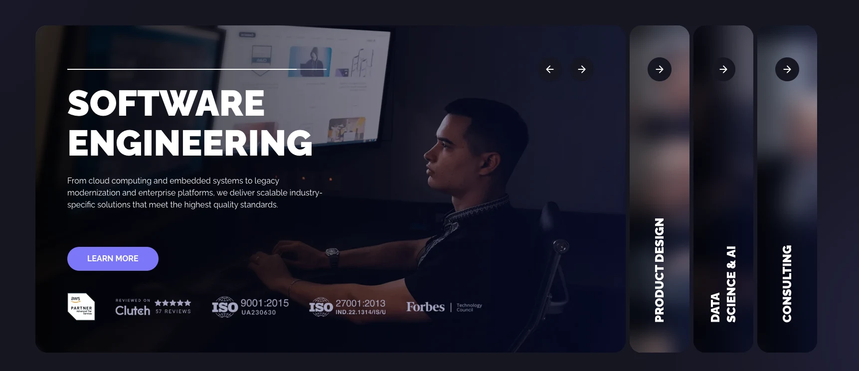 Geniusee's home page.