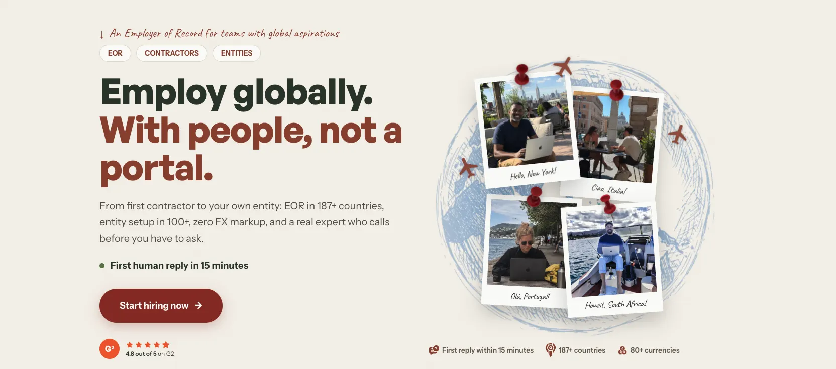 Teamed's home page.