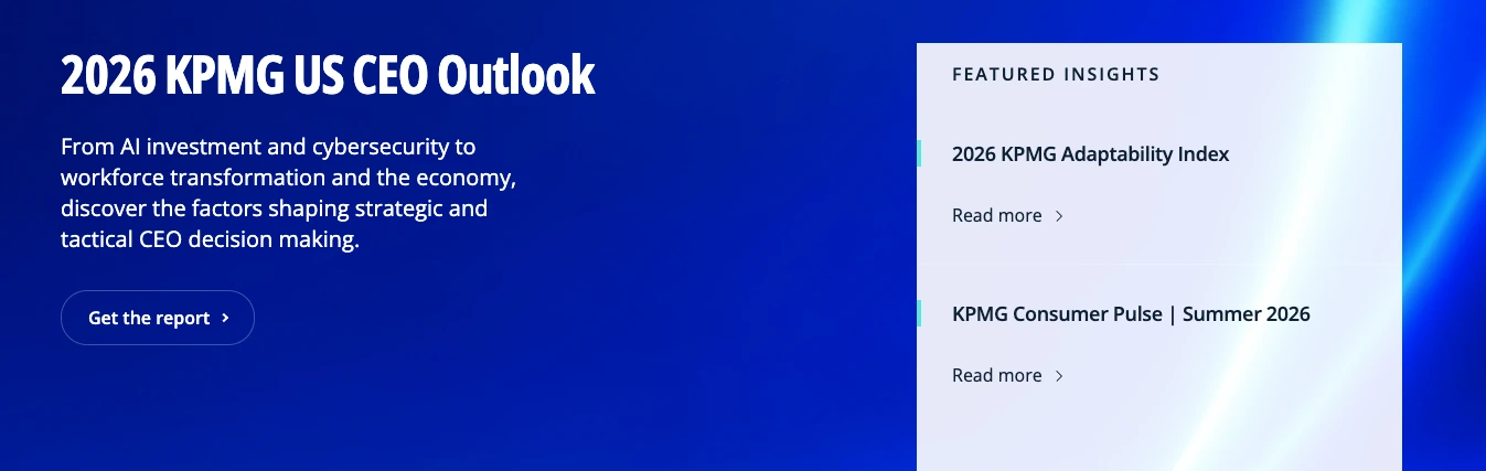 KPMG's home page.