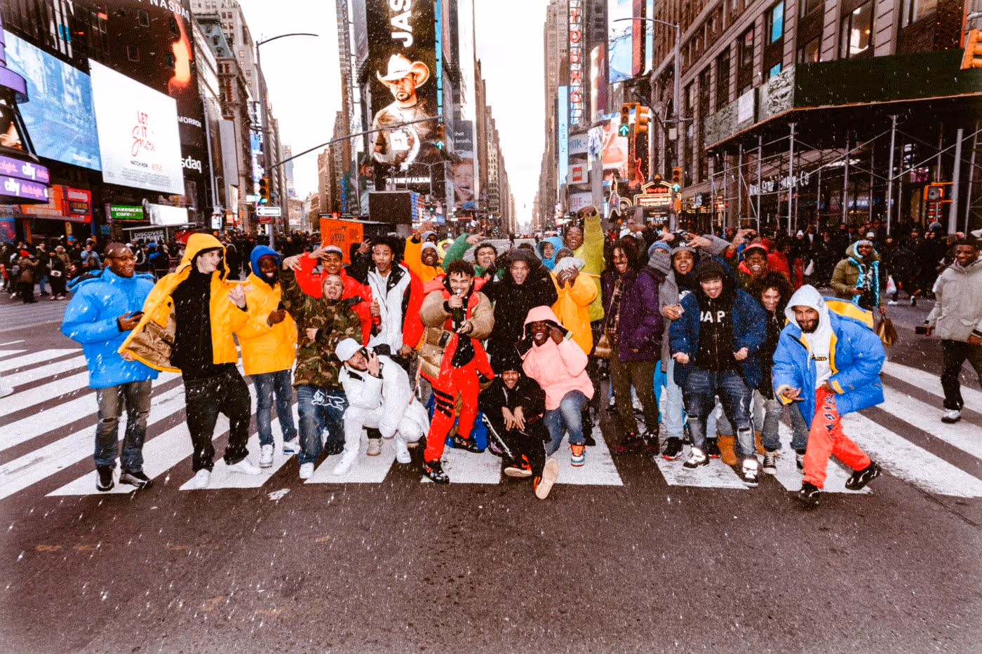 Complex at Marmot Mammoth Parka Biggie Day in Times Square