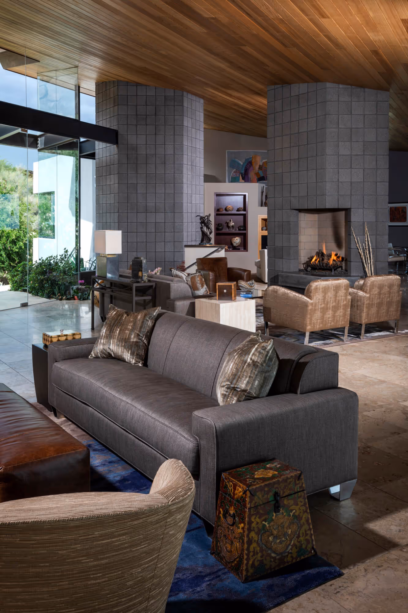 modern living room couch by Sesshu Design Associates