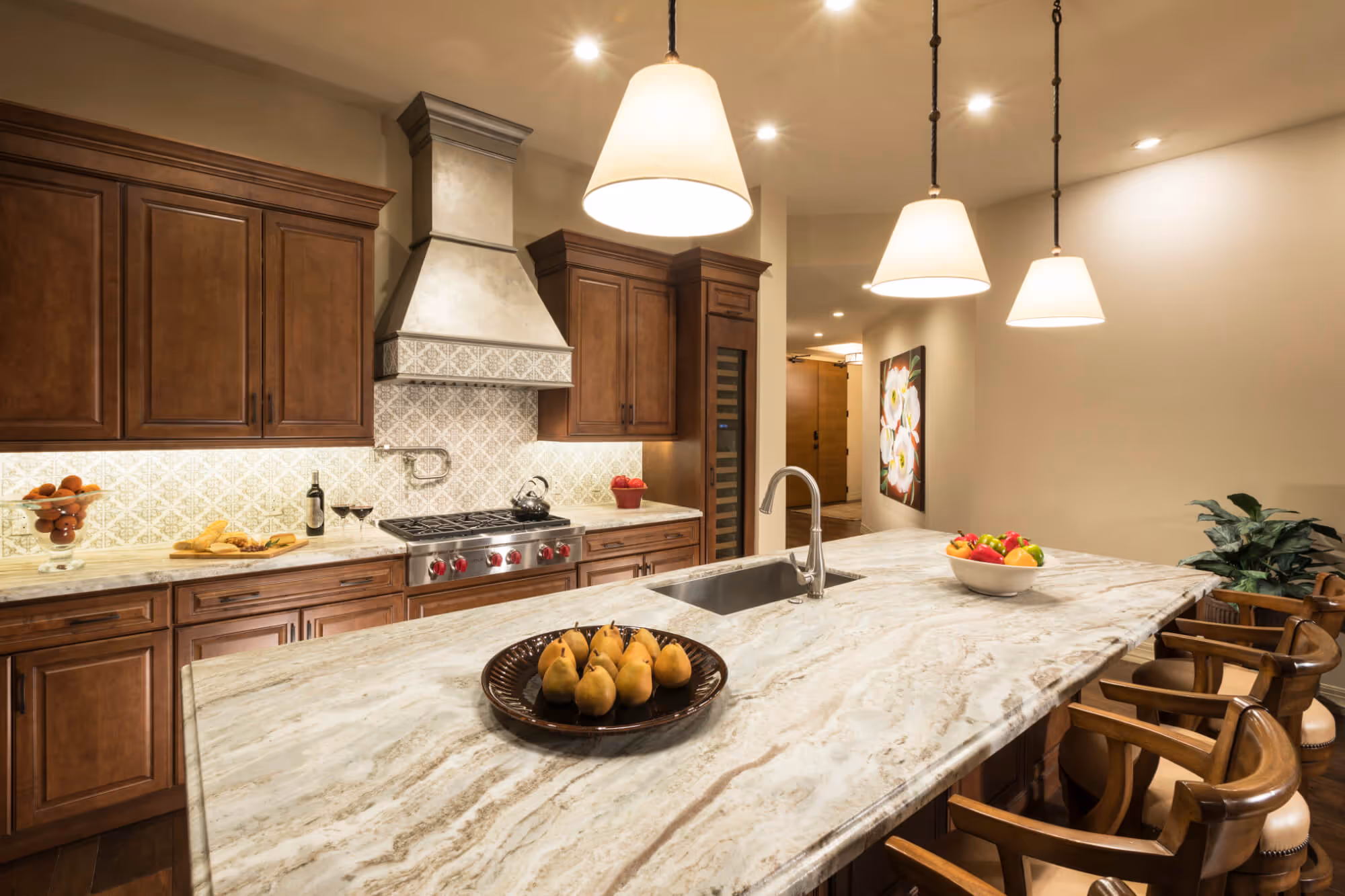 Desert transitional custom kitchen design -  neutral kitchen color palette