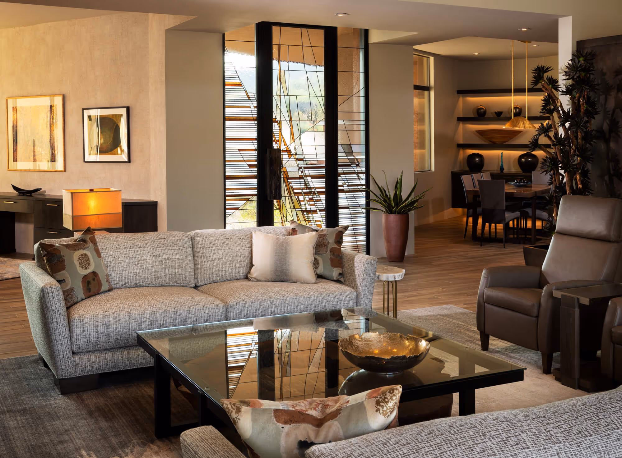 Desert Contemporary Renovation in Desert Mountain, Scottsdale, AZ | Living Room