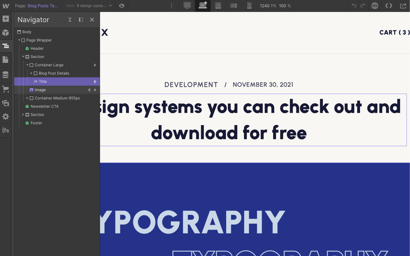 CMS Page - Branding X Webflow Template
