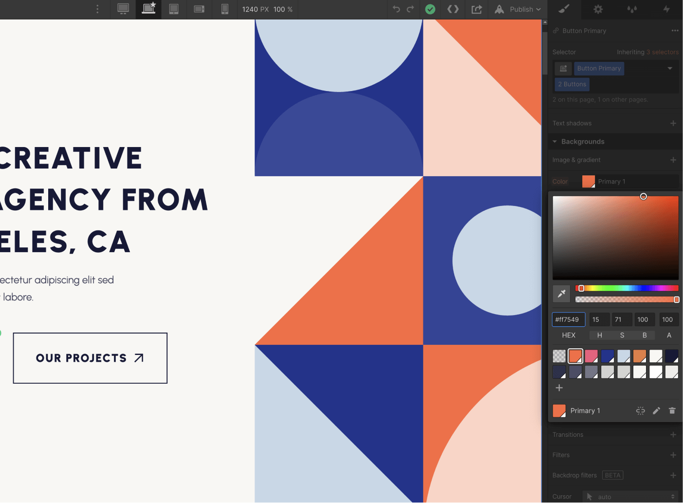 Colors - Branding X Webflow Template