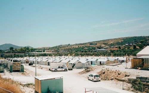 Volunteers teaching children