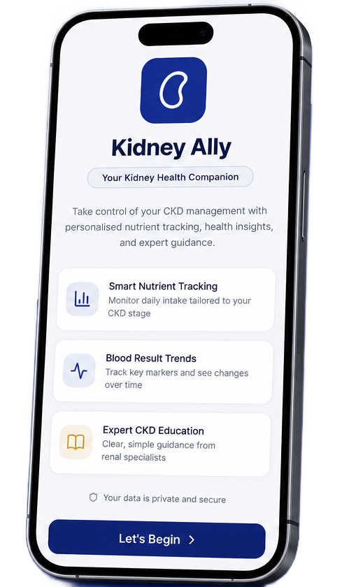 Kidney Ally app screenshot