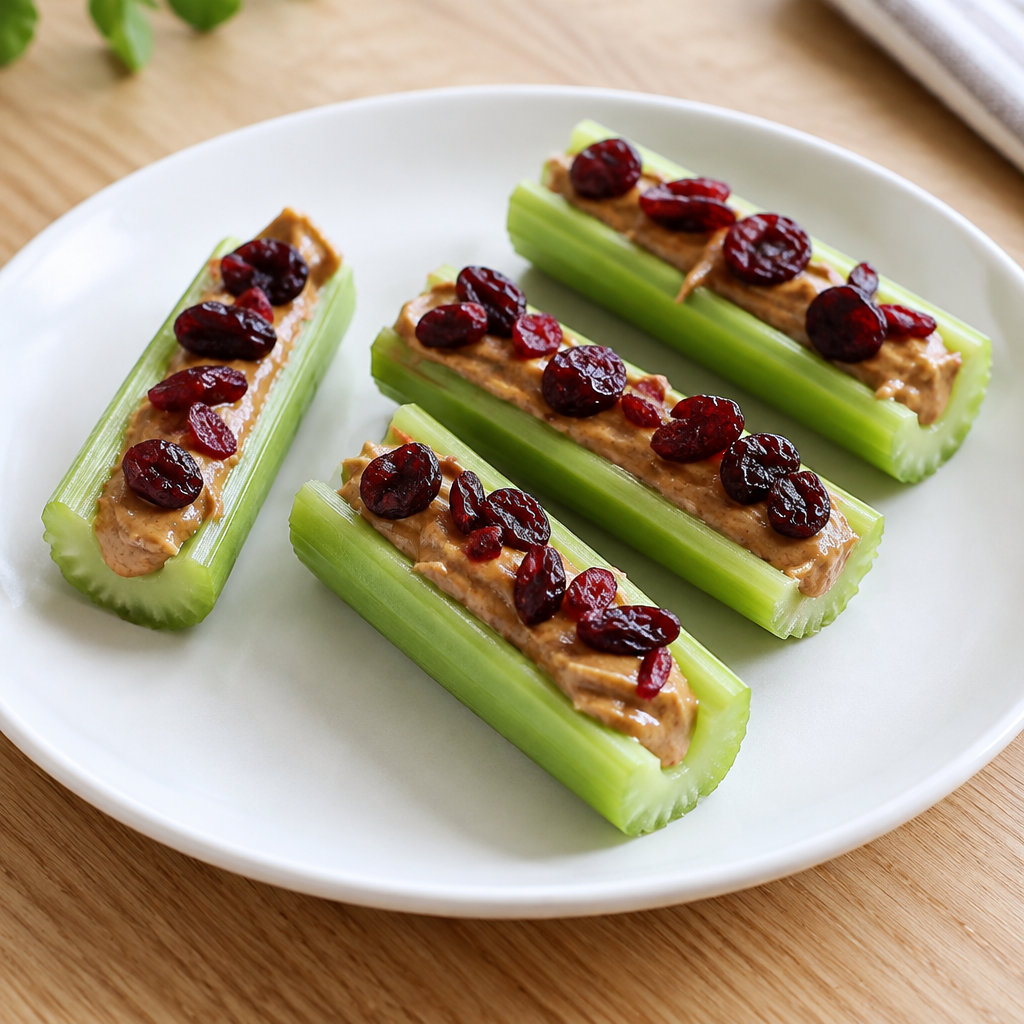 Almond-Cranberry Celery Logs