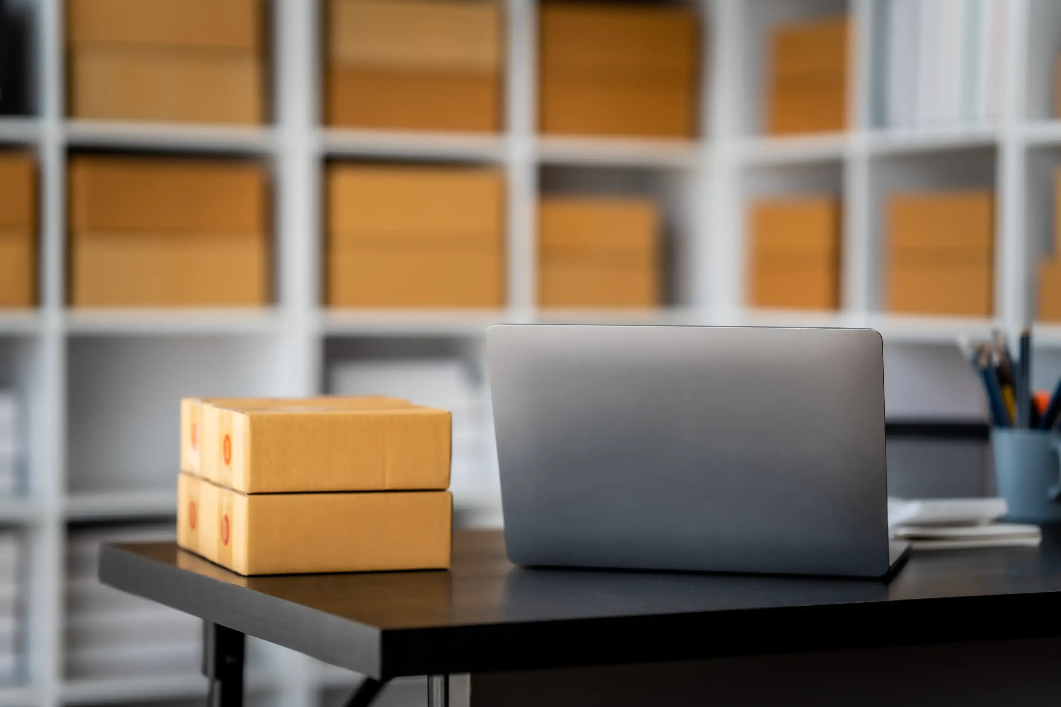 desk at the warehouse