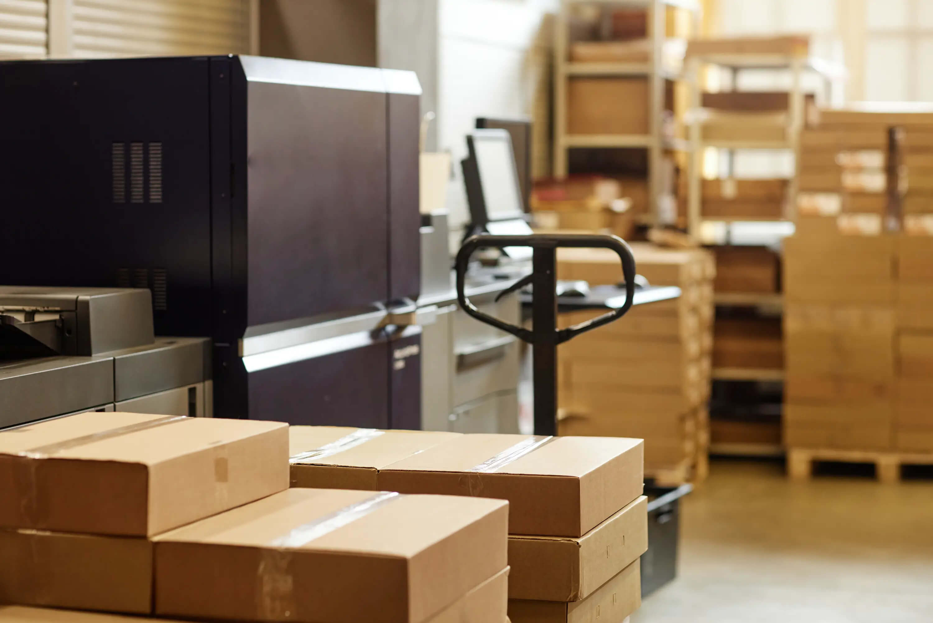 boxes in the warehouse