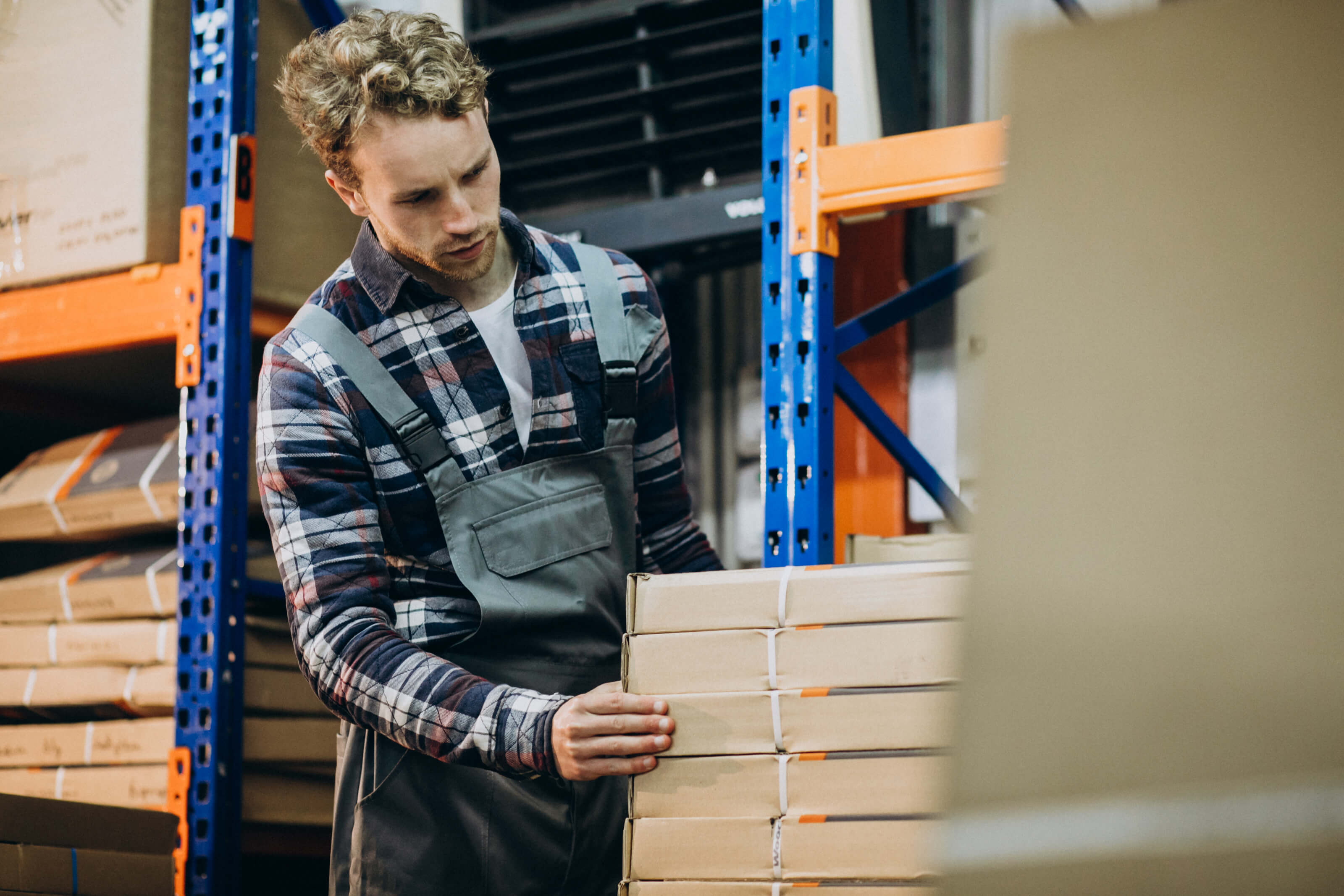 man working in a warehouse