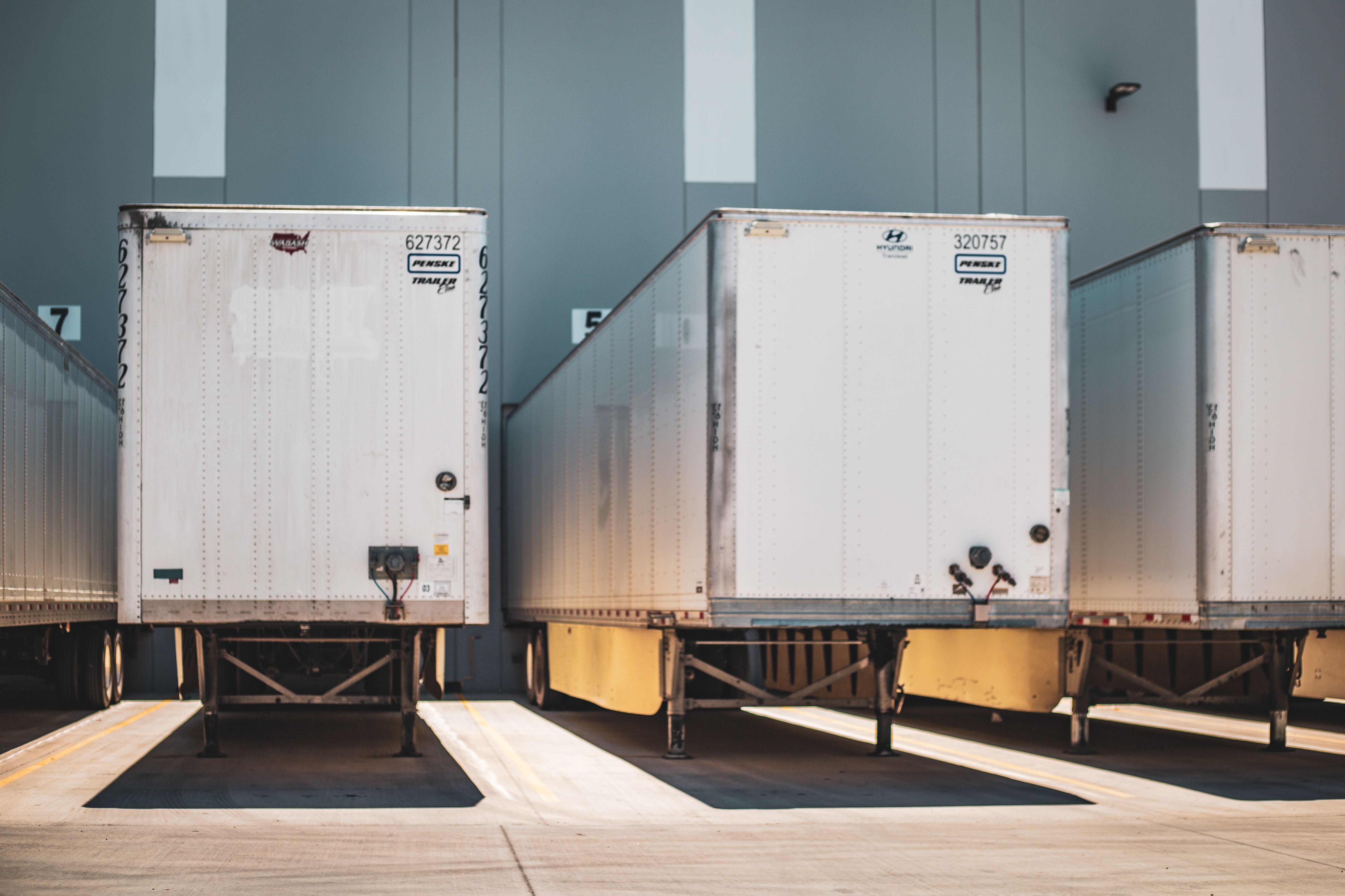 warehouse yard with containers