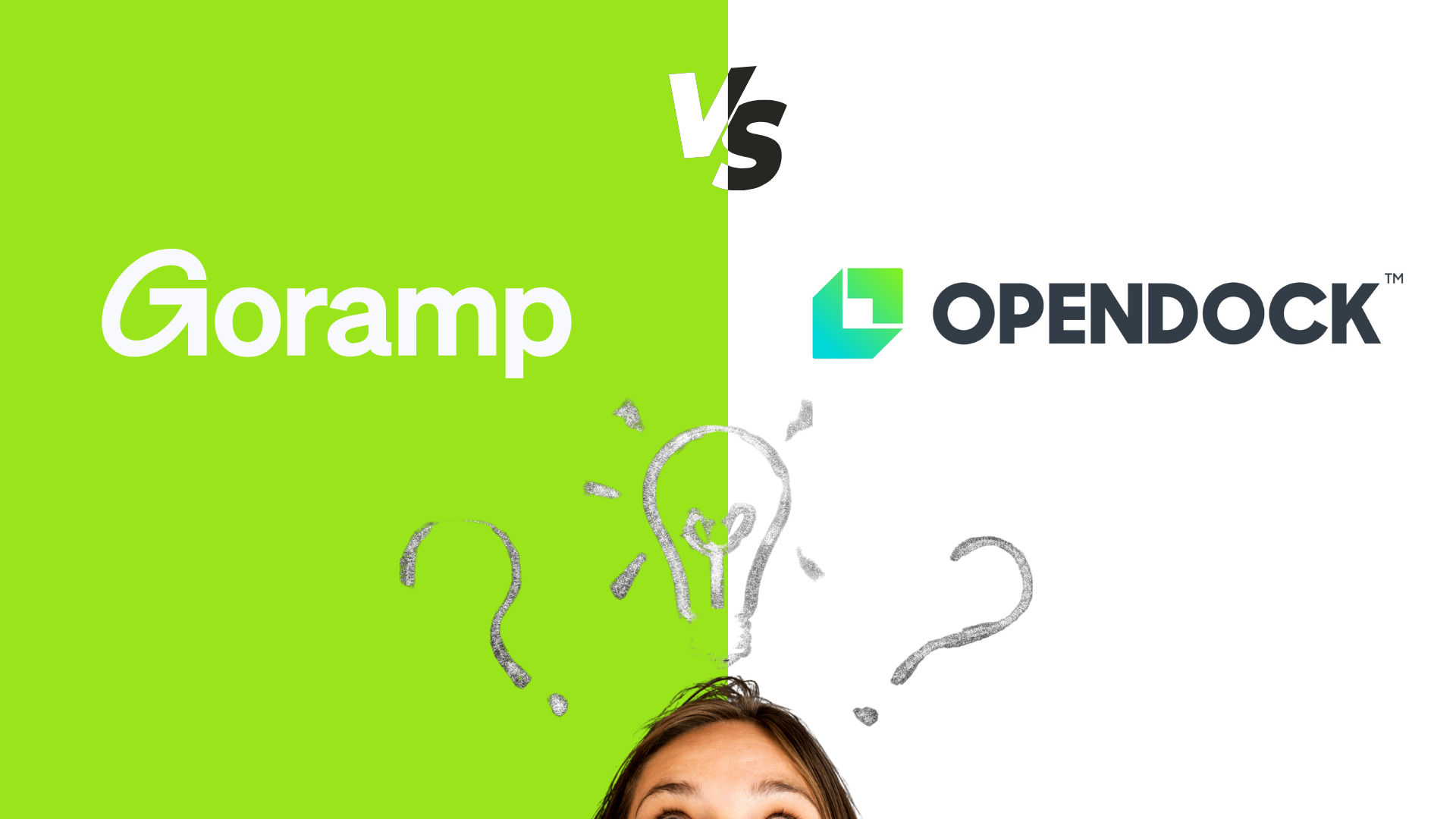 goramp vs opendock logos with questionmarks under them