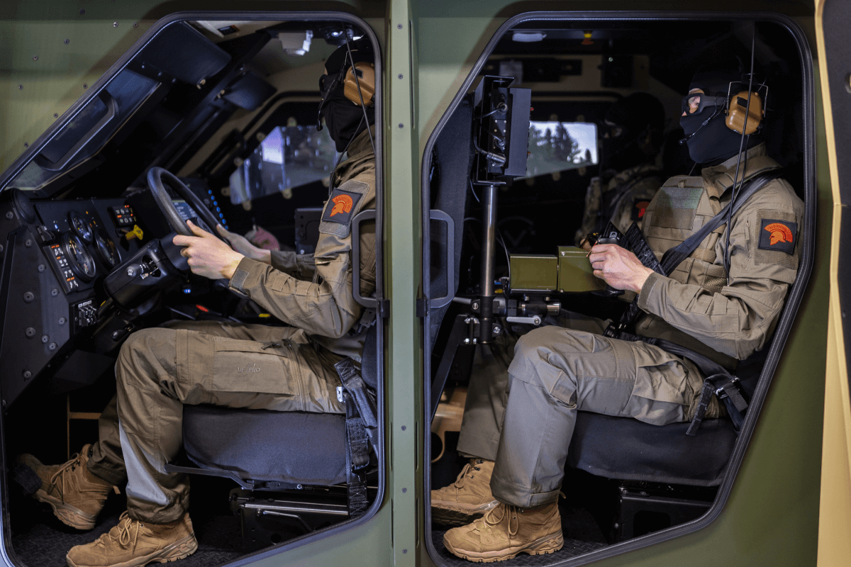 Joint light tactical vehicle interior - simulator